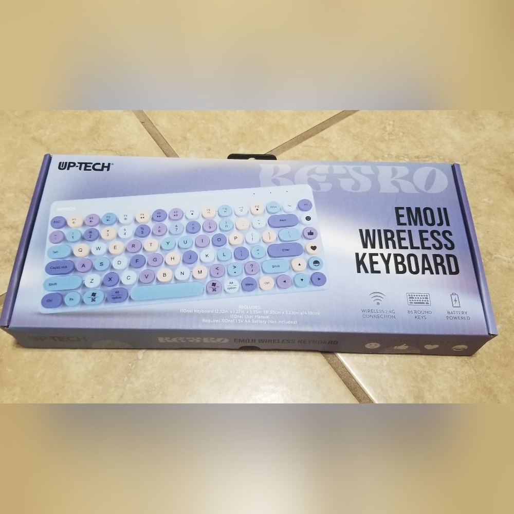 Up-Tech Emoji Wireless Keyboard (Blue)